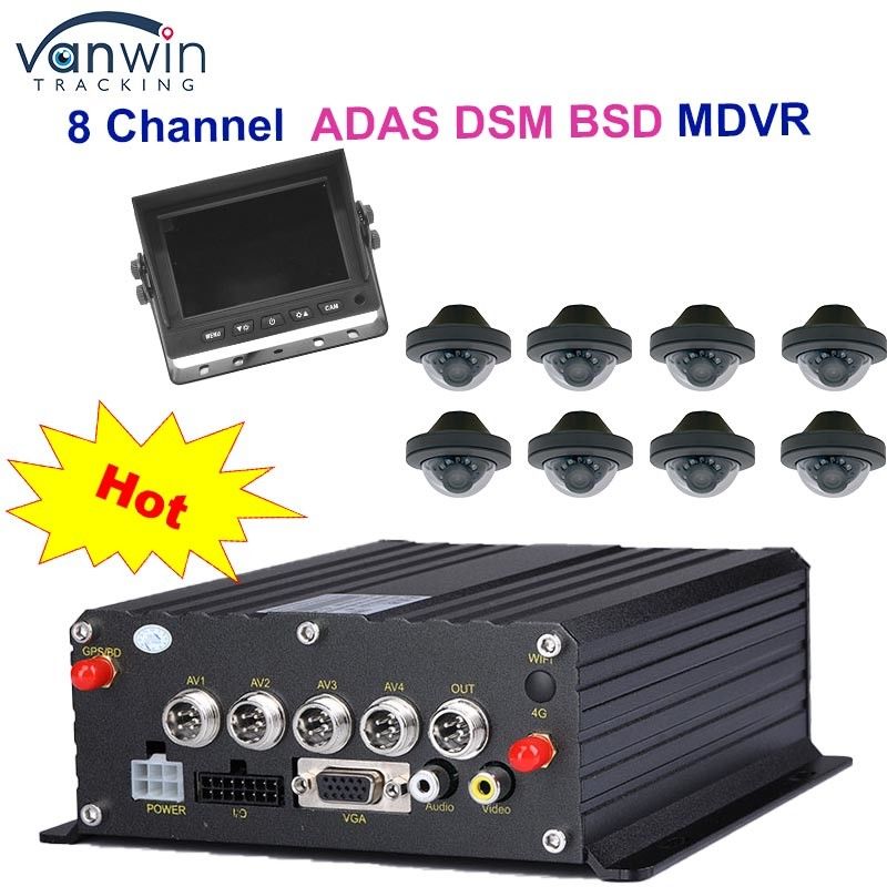 1080P H265 DUAL SD Card 8 Channel Mobile DVR با HDD Max 2TB برای تاکسی ها و کامیون ها