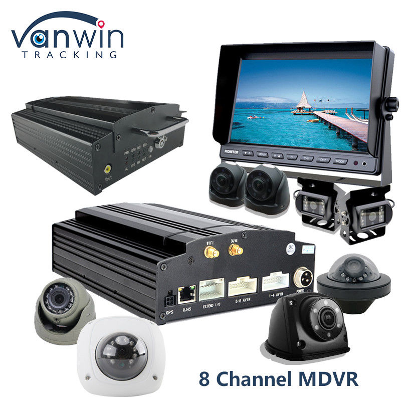 سیستم دوربین 4G Wifi GPS MDVR 8CH ضبط کننده ویدیوی دیجیتال موبایل برای اتوبوس کامیون