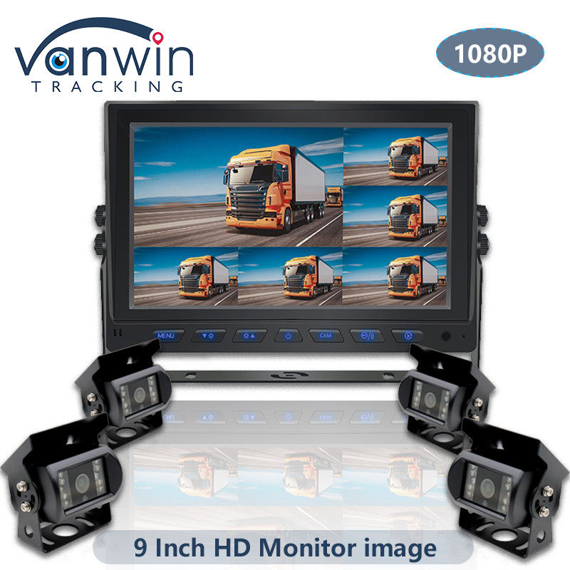 9 اینچ AHD 1080P MDVR مانیتور 8 کانال Full HD Split Display Monitor برای خودرو