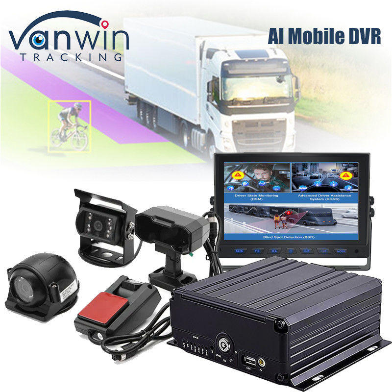 4CH 1080P AI عملکرد DVR موبایل ADAS DMS Kit DVR 4G GPS SD HDD سیستم های MDVR وسیله نقلیه