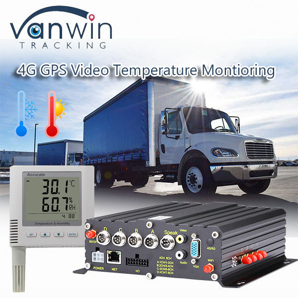 سیستم نظارت بر دمای فریزر کامیون 4G GPS MDVR خودرو همه در یک راه حل