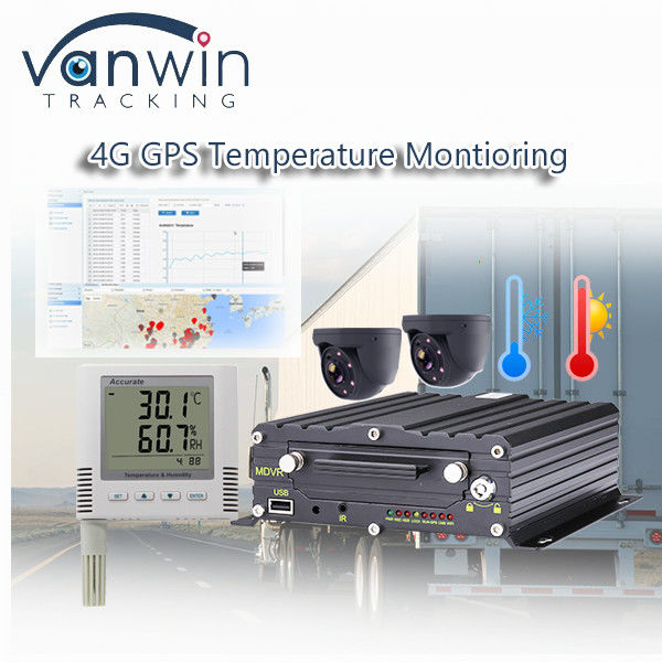 ضبط کننده ویدئویی بی سیم 4CH 4G GPS نظارت بر دمای وسایل نقلیه یخچال