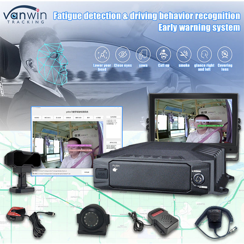 8CH 1080P HDD AI سیستم های امنیتی DVR همراه با 4G GPS WIFI ADAS DSM BSD