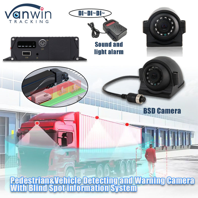 1080P AHD IP69K BSD دوربین هوش مصنوعی سیستم تشخیص نقطه کور کمک با زنگ صدا و نور