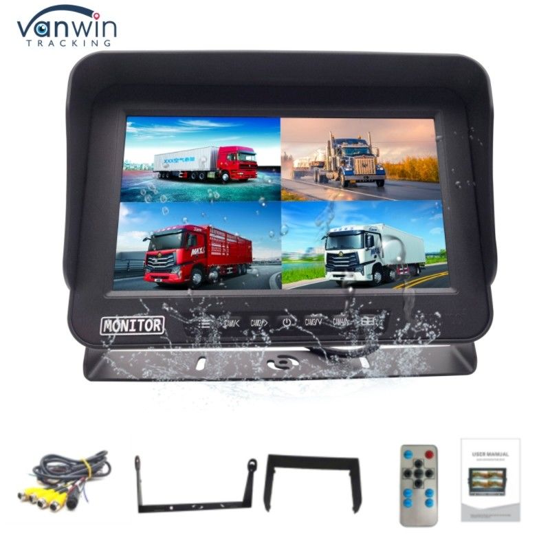 مانیتور ماشین 4 کانال هوش مصنوعی ضد آب IPX69 ضد انفجار صفحه نمایش 10 اینچ AHD برای وسایل نقلیه مکانیکی