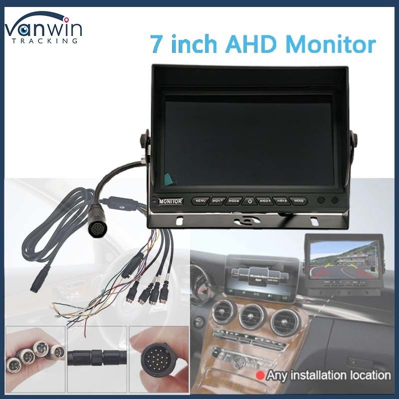 AHD 1080P MDVR مانیتور 7 اینچ Split Display مانیتور کارت SD دوربین دید عقب کیت عقب برای RV Motorhome Truck Bus