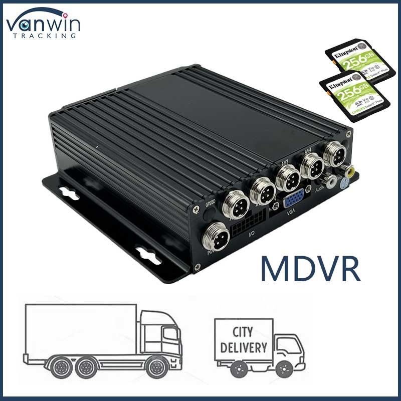 4CH 1080P دو کارت SD DVR تلفن همراه 4G GPS1080P عملکرد GPS خودرو 12 ماه گارانتی