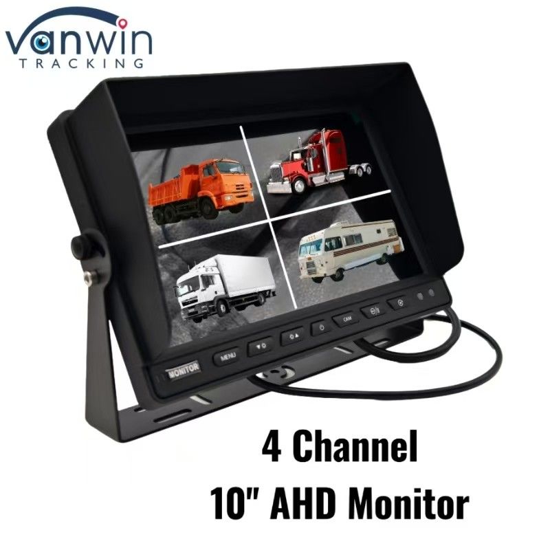مشکی با وضوح بالا 4 کانال مانیتور خودرو 7 "9" 10 " اندازه اختیاری برای انواع وسایل نقلیه سیستم PAL / NTSC