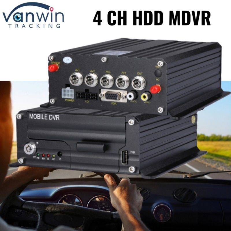 4CH 1080P DVR سیستم مدیریت ناوگان ضبط کننده ویدیوی دیجیتال HDD با ردیاب خودرو GPS 4G