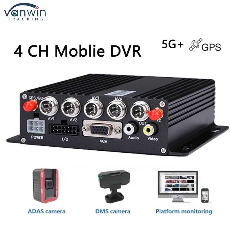 4 کانال DVR ماشین با 5G GPS دوربین AHD کارت SD ضبط ویدیو برای کامیون اتوبوس