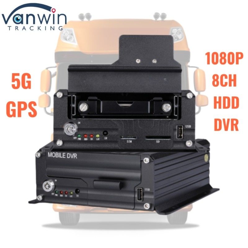 1080P 8CH هارد دیسک DVR 5G GPS ردیاب فضای ذخیره سازی بزرگ سیستم نظارت بر وسایل نقلیه برای ایمنی ناوگان