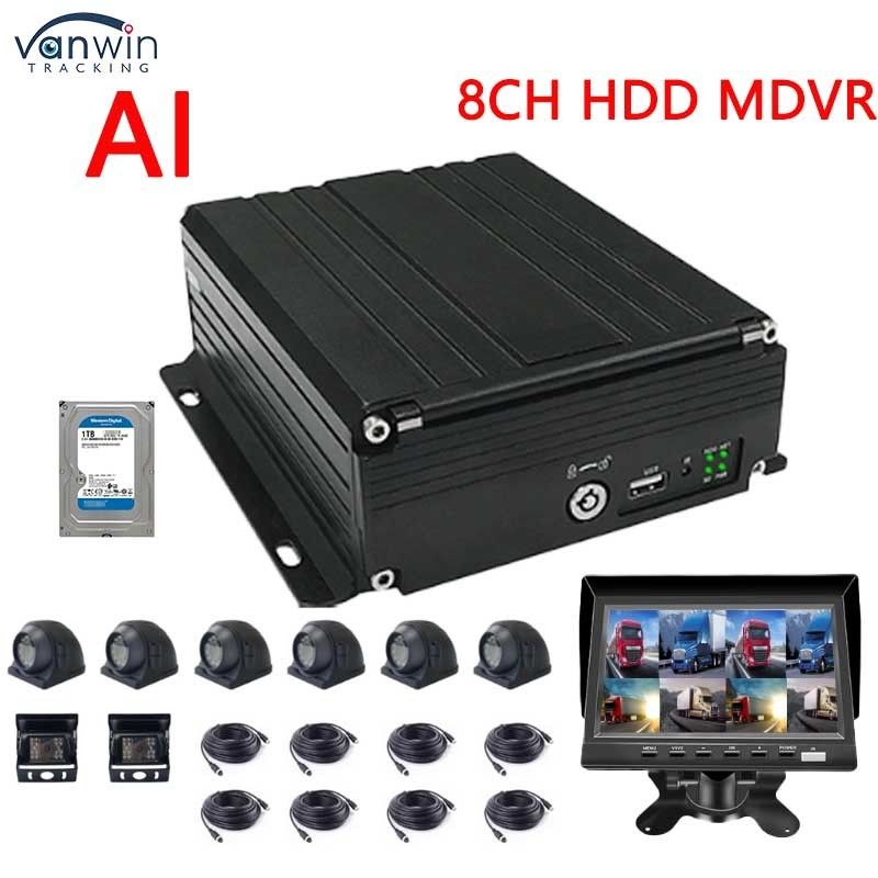 8CH AI ADAS DMS Mobile DVR 4G GPS1080P HD پشتیبانی OEM HDD SSD MDVR کامیون اتوبوس ضبط کننده ویدئویی خودرو