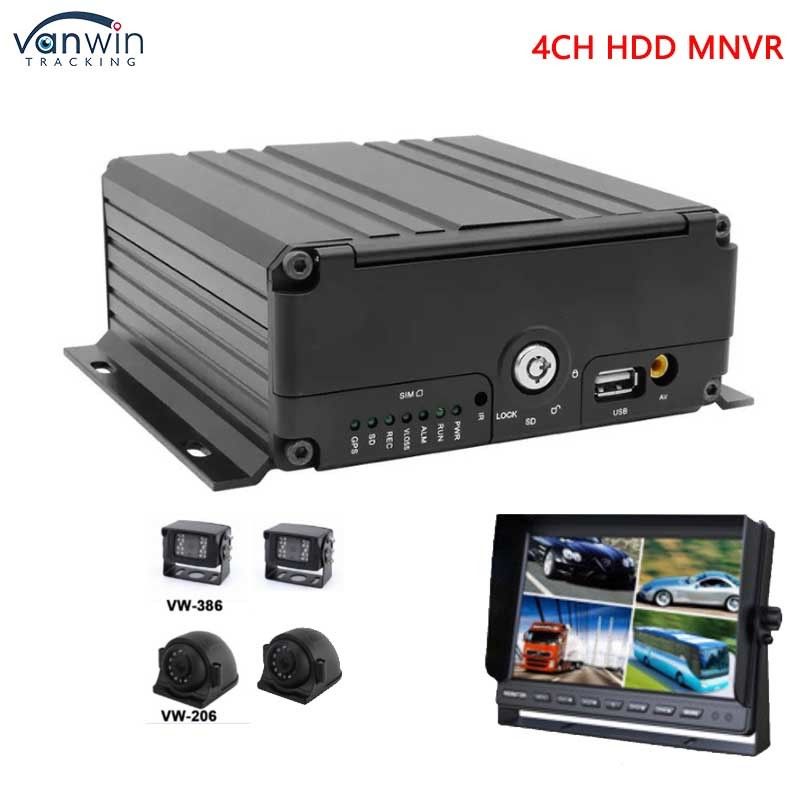 4CH 1080P AHD 3G 4G WIFI و GPS SD HHD NVR تلفن همراه برای اتوبوس / کامیون / تاکسی