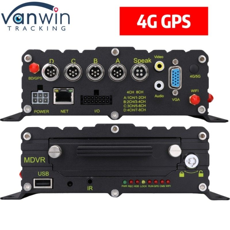 سیستم نظارت حرفه ای خودرو 4 CH HDD MNVR با GPS 4G برای هر ناوگان
