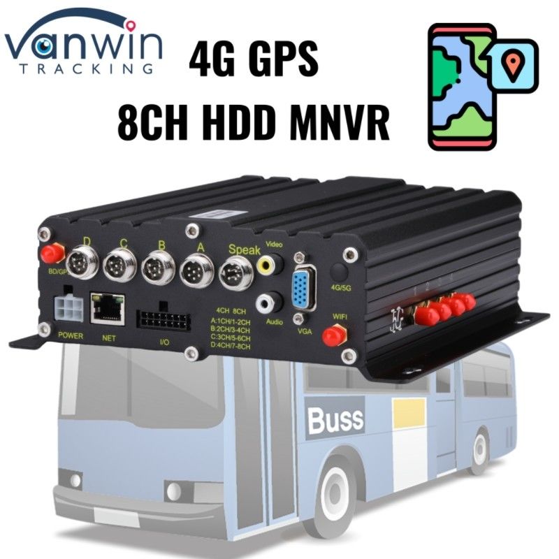 OEM 8 کانال HDD MNVR ضبط کننده ویدئویی ایمنی خودرو برای ناوگان کامیون و اتوبوس