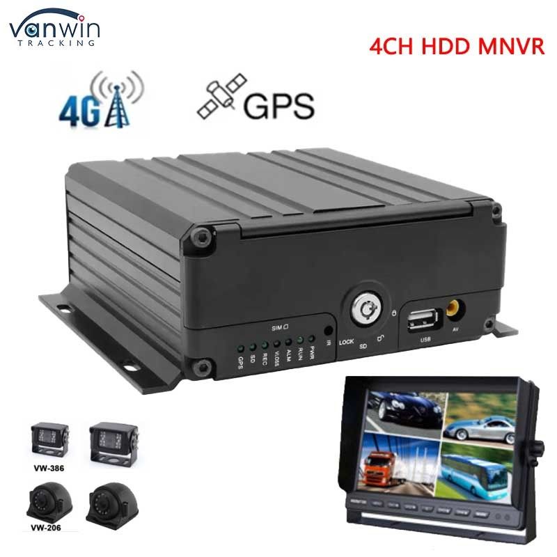 4 کانال NVR همراه با 1080P از راه دور 3G 4G GPS WiFi نظارت بر شبکه اتوبوس خودرو