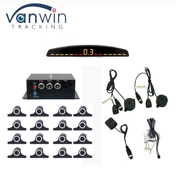 صفحه نمایش LCD 12 حسگر کمک پشتیبان رادار مانیتور پارکینگ سیستم برای کامیون های سنگین 5M