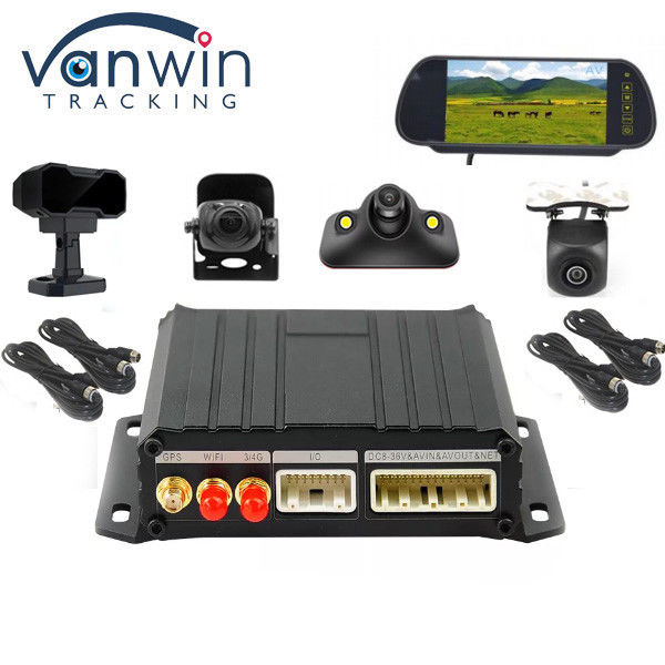 4CH مینی اس دی موبایل DVR GPS وای فای 4G 4CH کیت تاکسی دوربین مدار بسته دوربین DVR خودرو با ADAS DMS