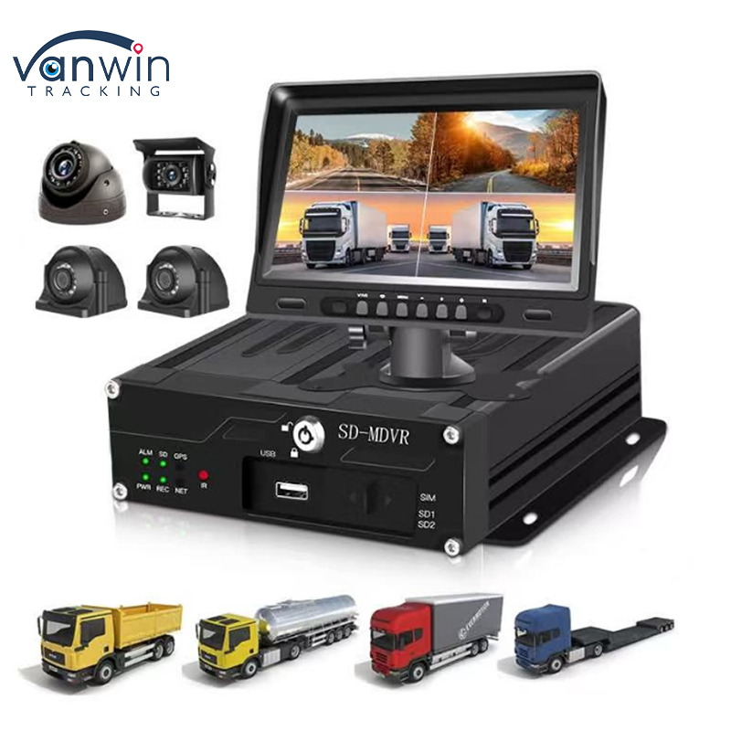 ضبط کننده MDVR خودرو با 4G WiFi GPS، 4 کاناله 1080P HD، DVR کامیون با دید در شب، تشخیص حرکت، ردیابی بلادرنگ
