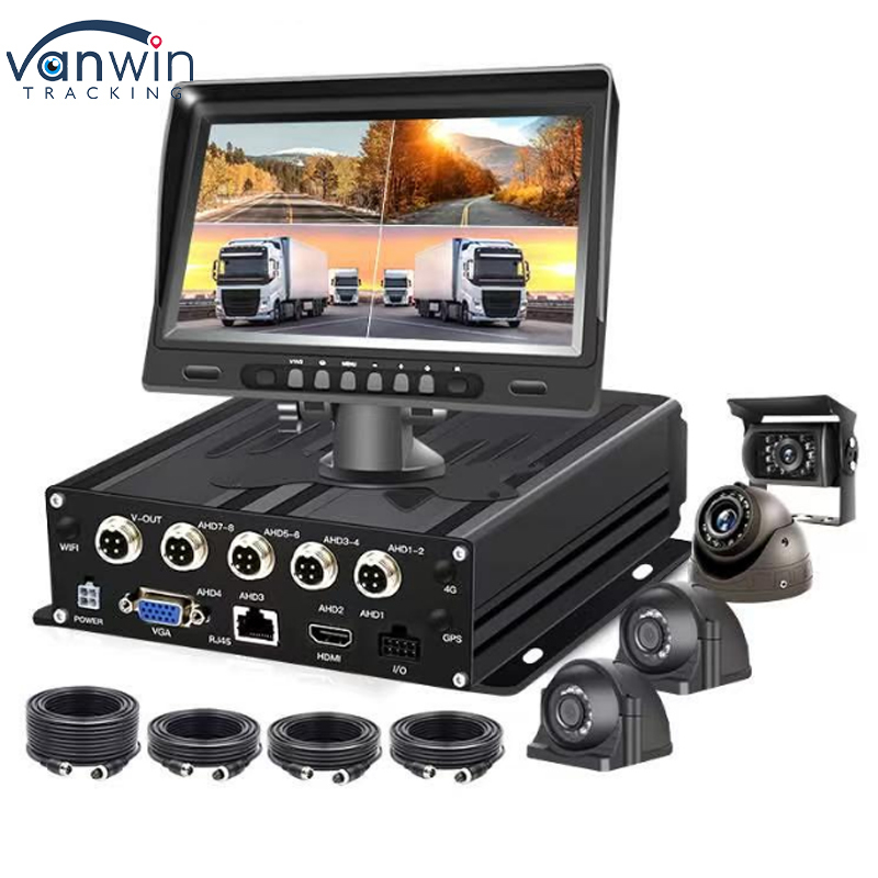 دستگاه ضبط ویدیوی دیجیتال MDVR با کیفیت 1080P و 4 کانال، دارای سیم‌کارت 4G، وای‌فای، GPS، سیستم دوربین مداربسته خودرو، کامیون و DVR